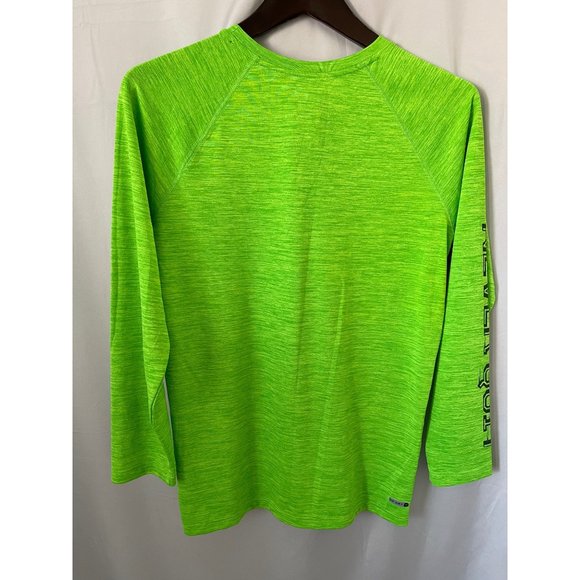 Old Navy Active Green Static Print "Never Quit" Long Sleeve Go-Dry Athletic Tee - Picture 5 of 8